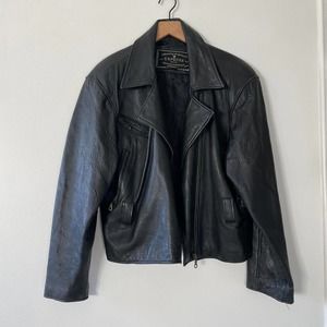 Vintage soft black leather